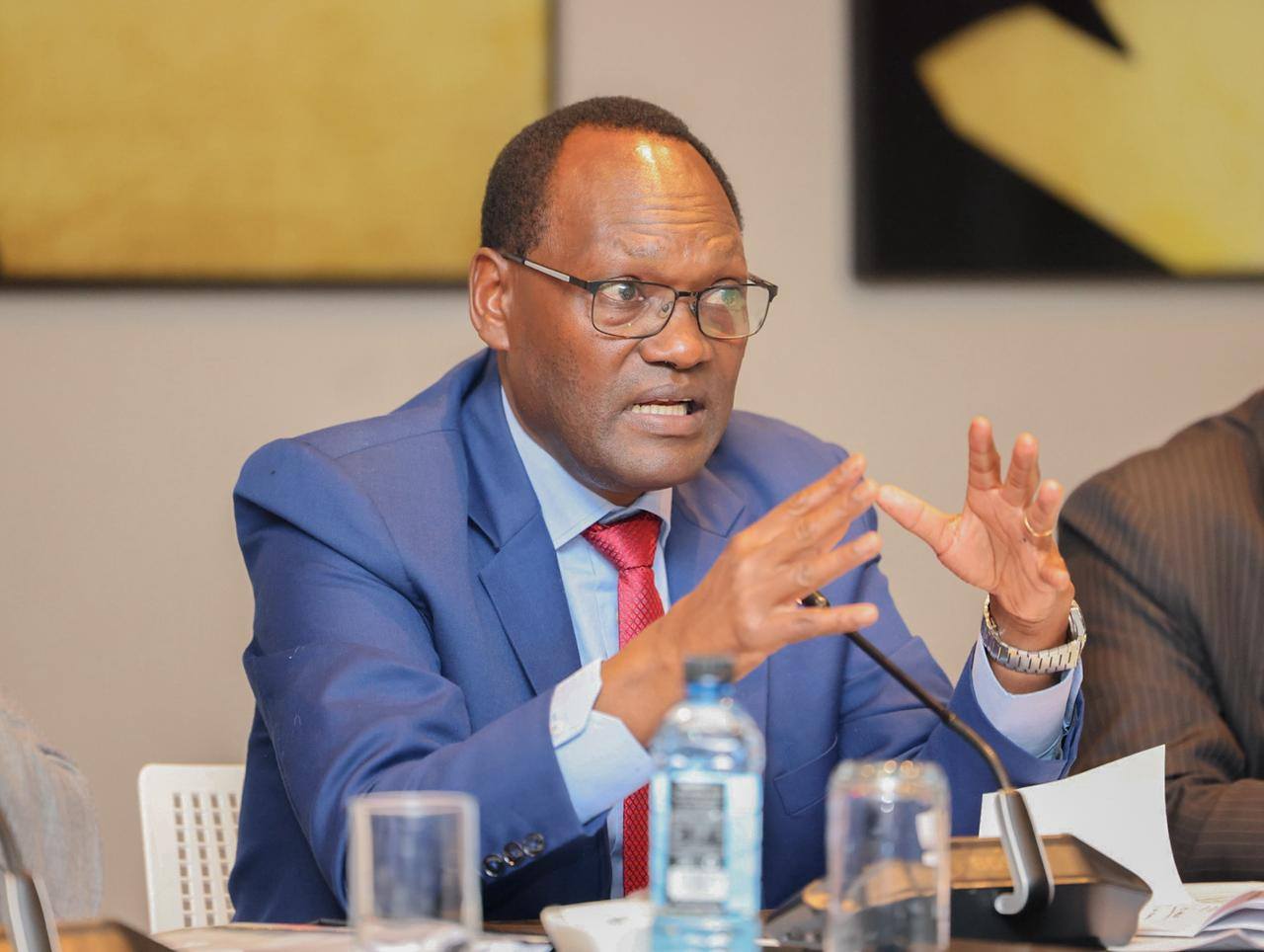 The National Treasury PS Chris Kiptoo meeting with National Assembly's Select Committee on Privatization and Public Committee on Energy