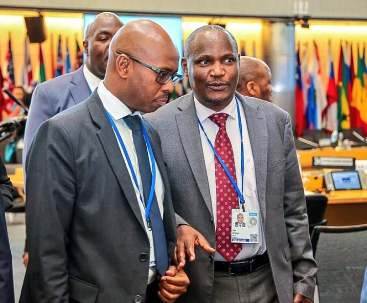  Hon. FCPA John Mbadi with his Rwandan counterpart, Mr. Yusuf Murangwa, Minister of Finance of the Republic of Rwanda