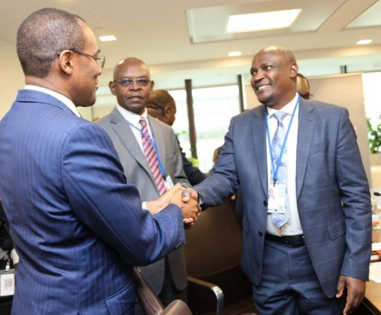 CS- The National Treasury and Economic Planning with the Deputy Managing Director of International Monetary Fund, Mr Nigel Clarke.